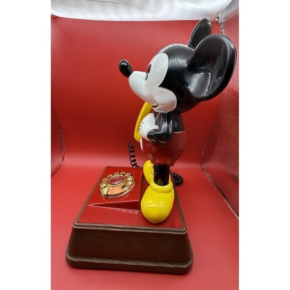 Disney Standing Mickey Mouse Rotary Dial Telephone Desk Phone 1976 Landline 15